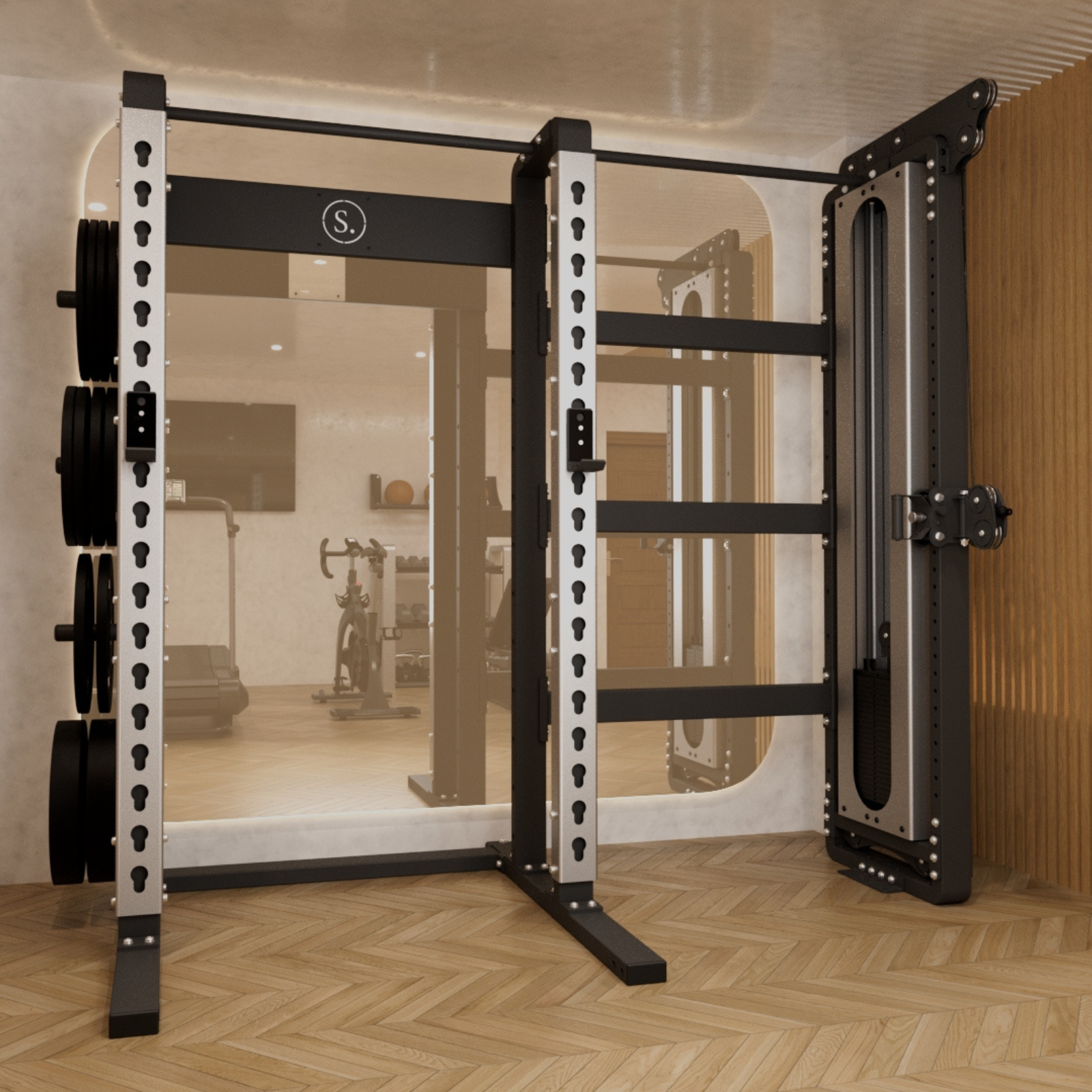 Solo Half Squat Rack with Single Cable Pulley
