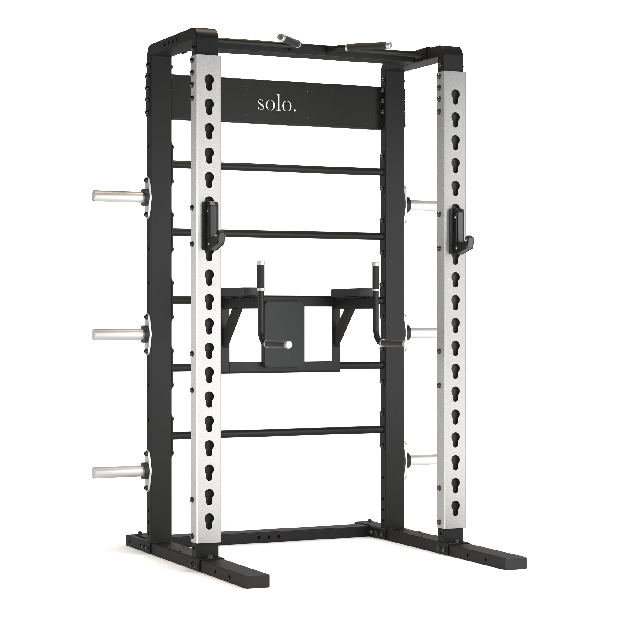 Solo Half Squat Rack with Wall Bars, Dip and Leg Raise