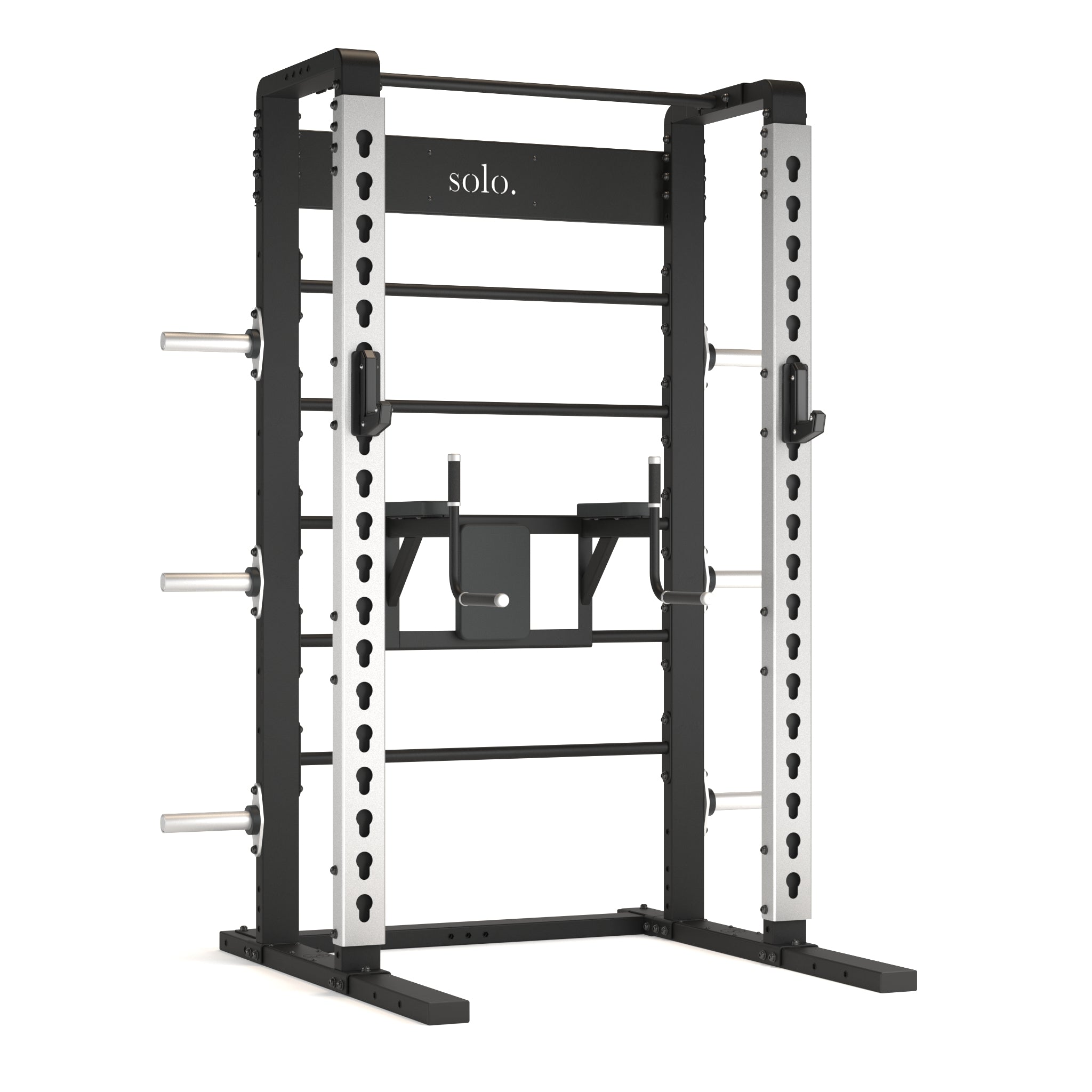 Solo Half Squat Rack with Wall Bars, Dip and Leg Raise