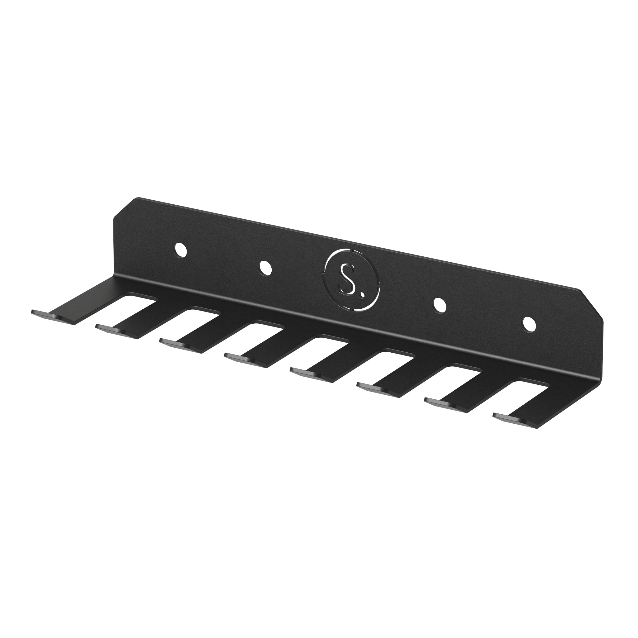 black wall hanger with prongs to hang resistance bands