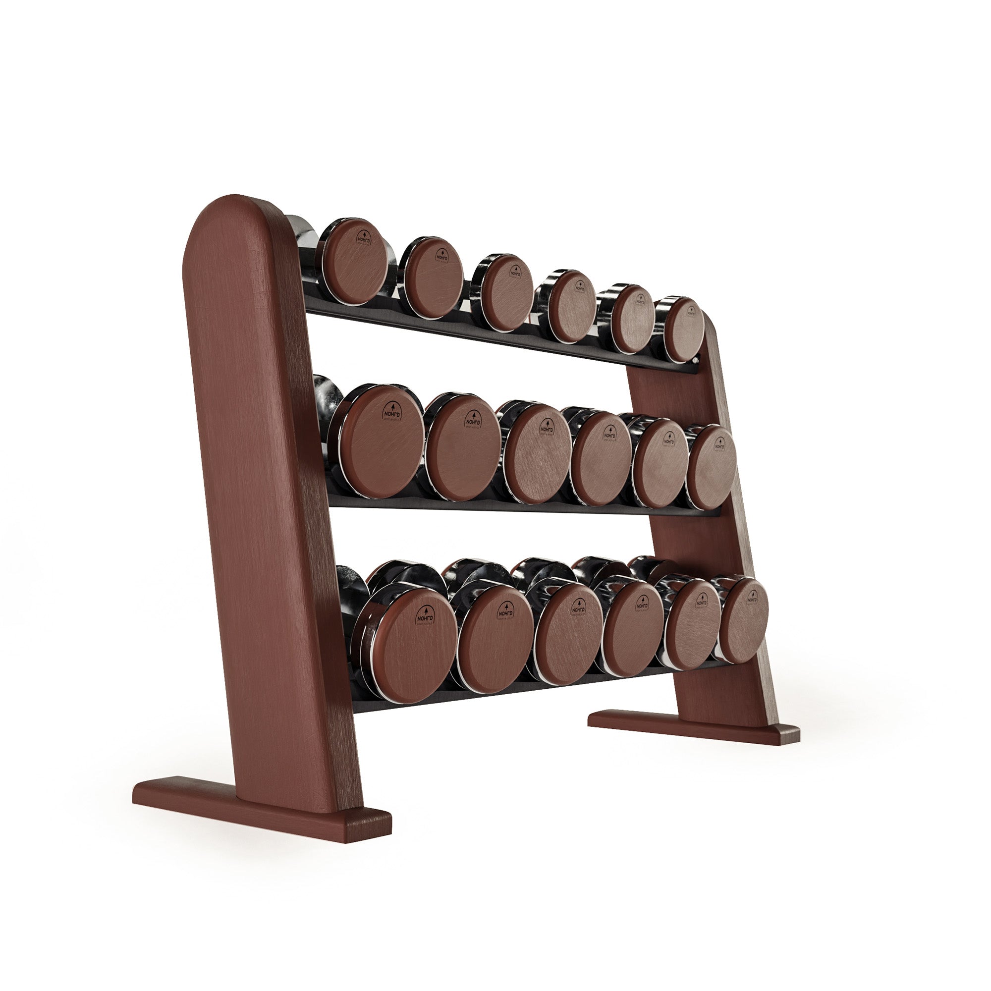 NOHRD Dumbbell Set - Premium Wood Finish