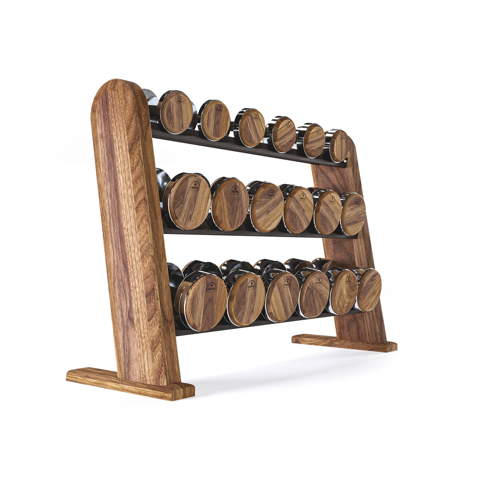 NOHRD Dumbbell Set - Premium Wood Finish