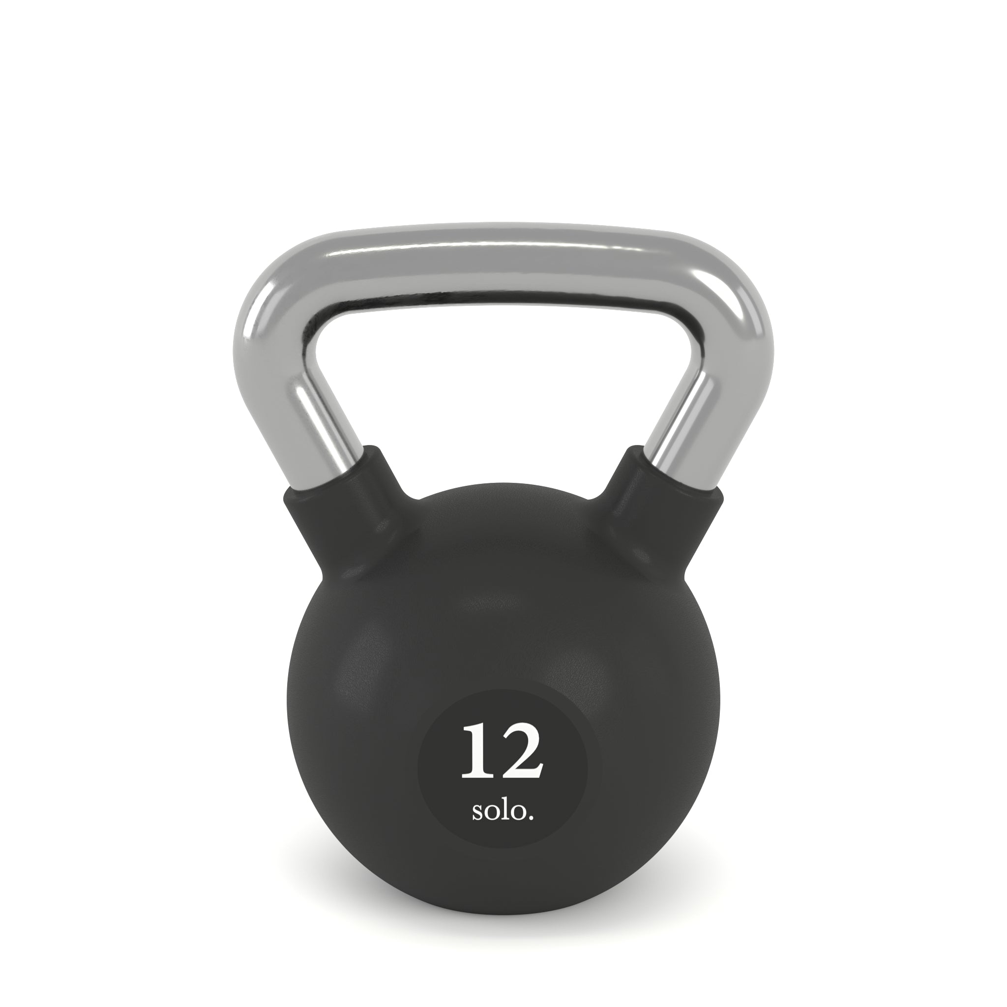 Premium Rubber Coated Kettlebell (Black)