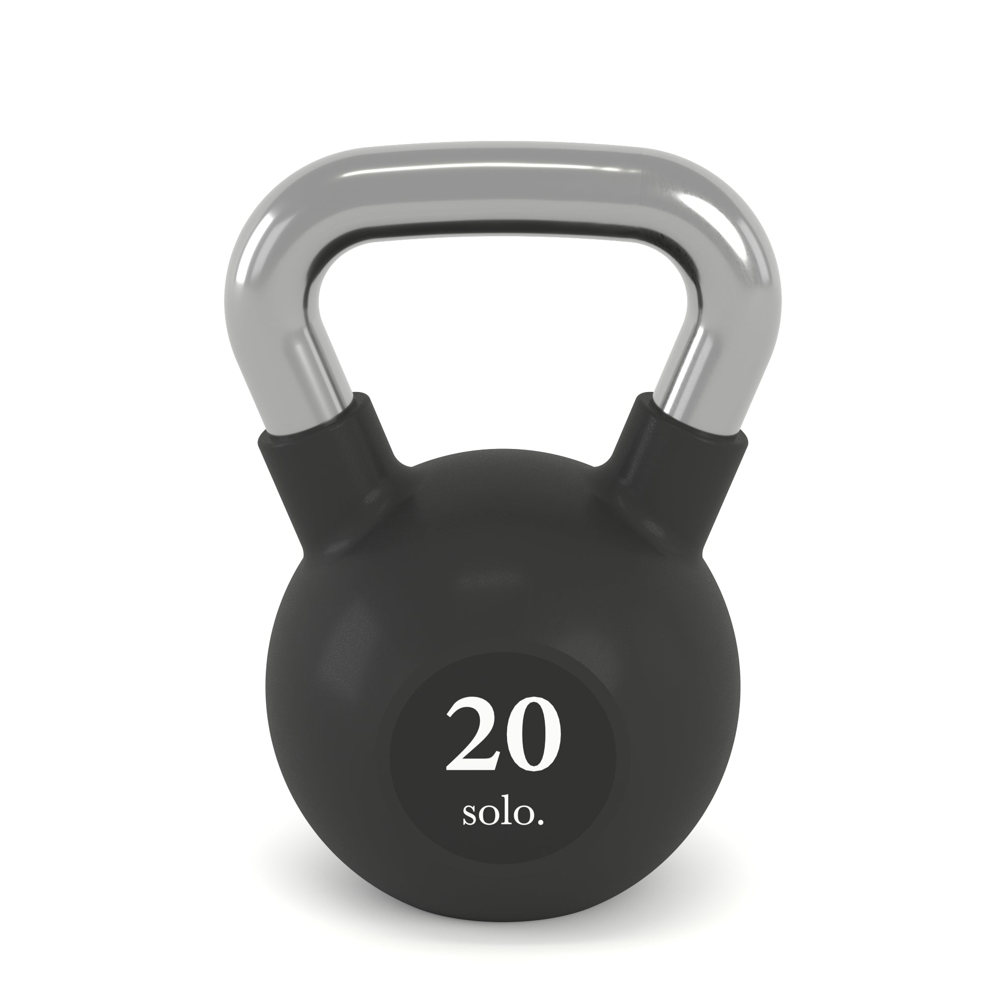 Premium Rubber Coated Kettlebell (Black)