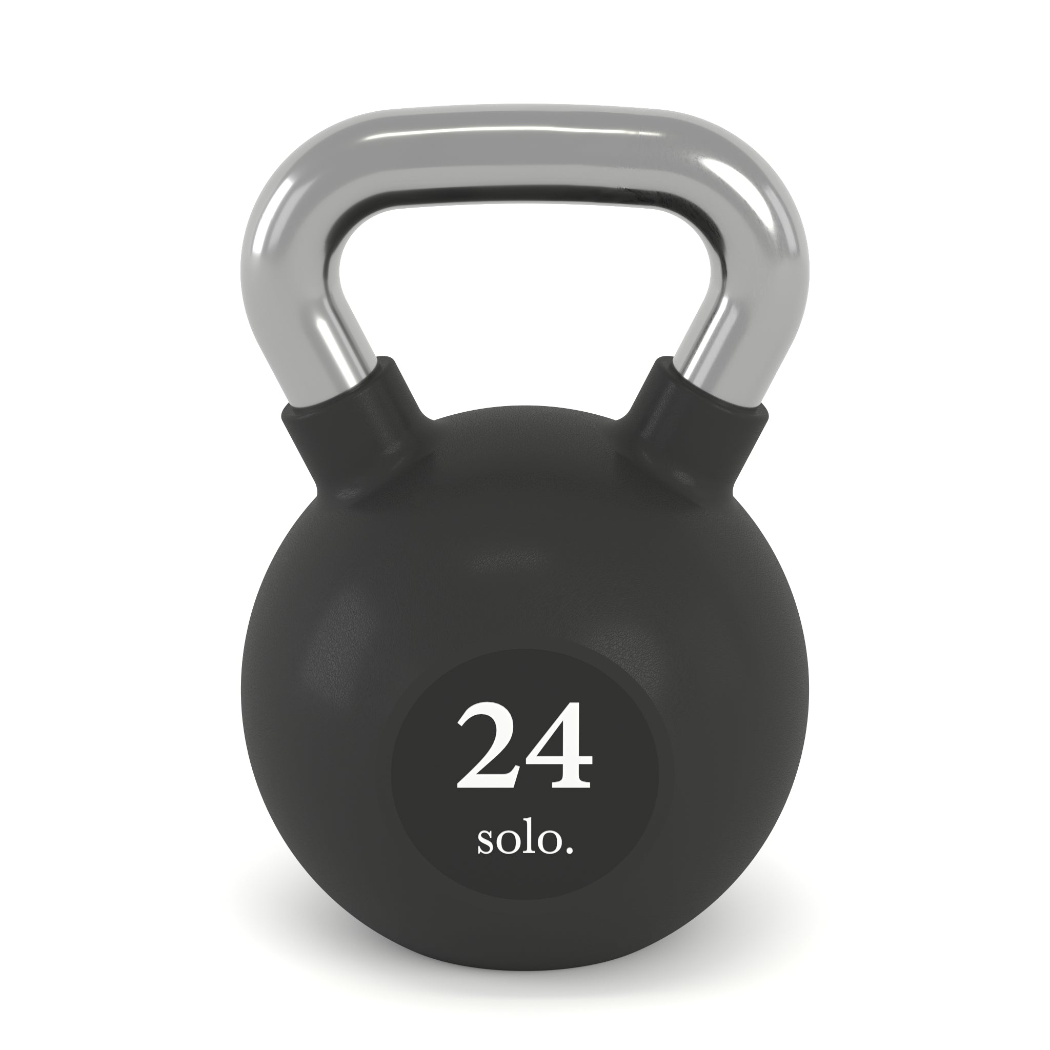 Premium Rubber Coated Kettlebell (Black)