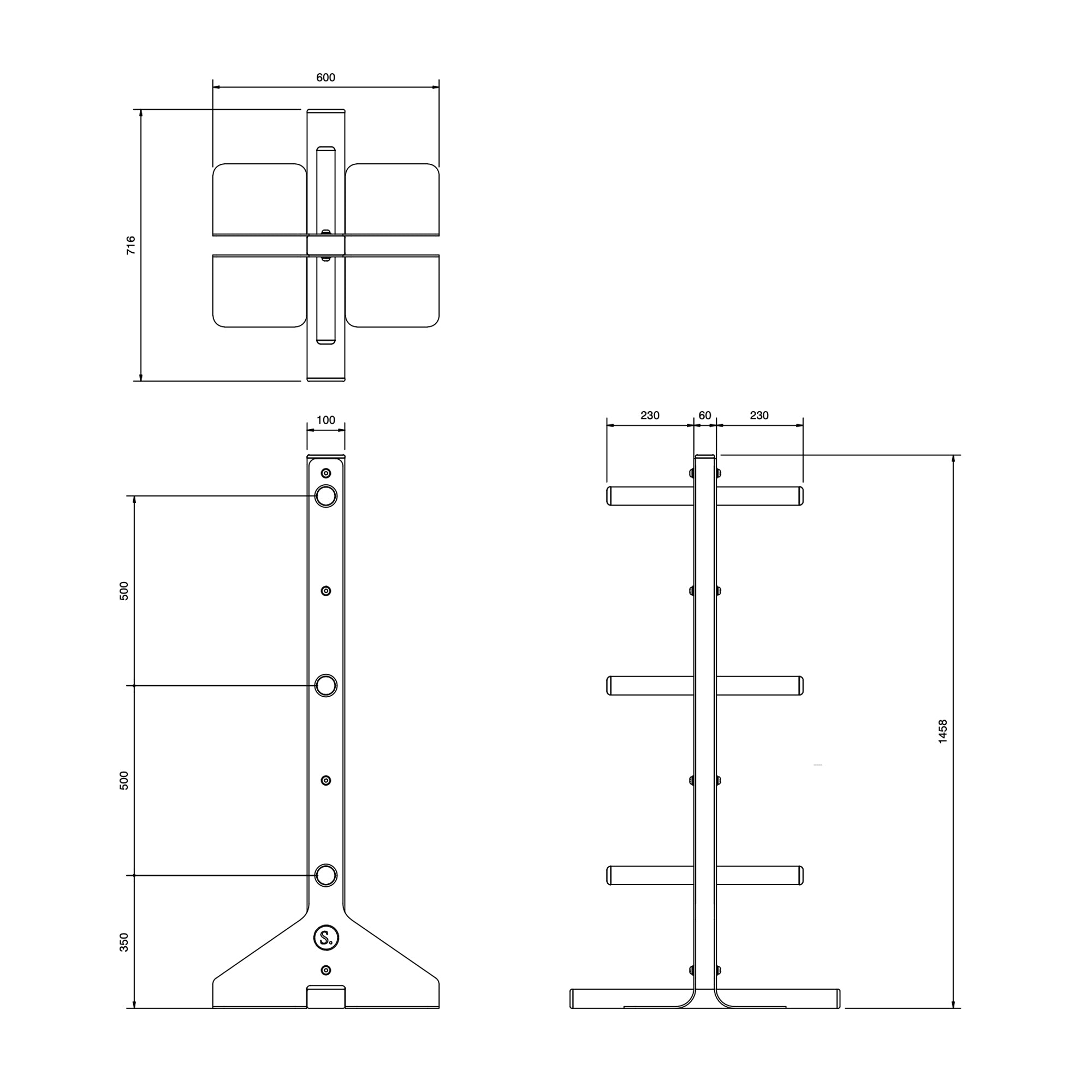 Solo Weight Plate Storage Tree