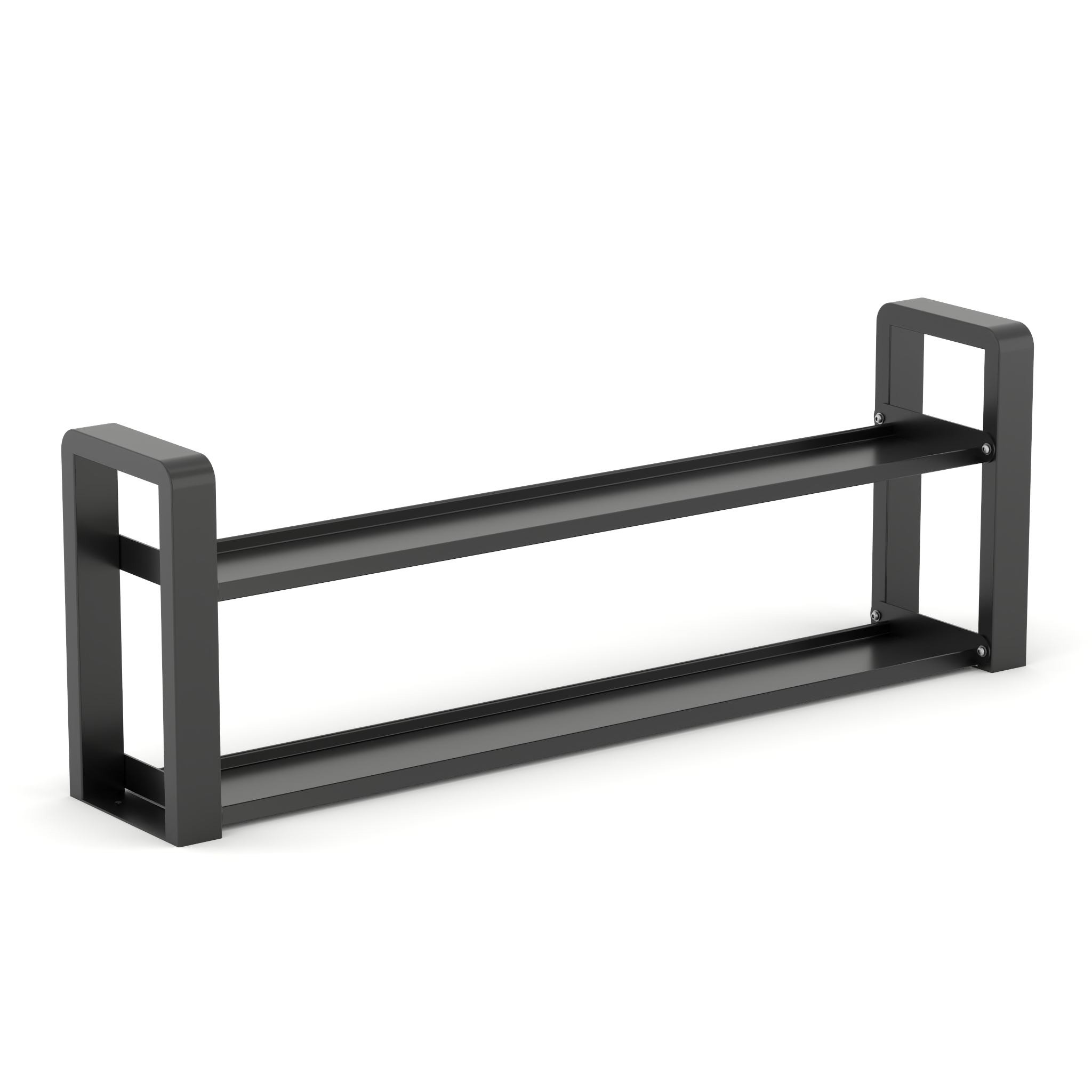 2 tier black kettlebell storage