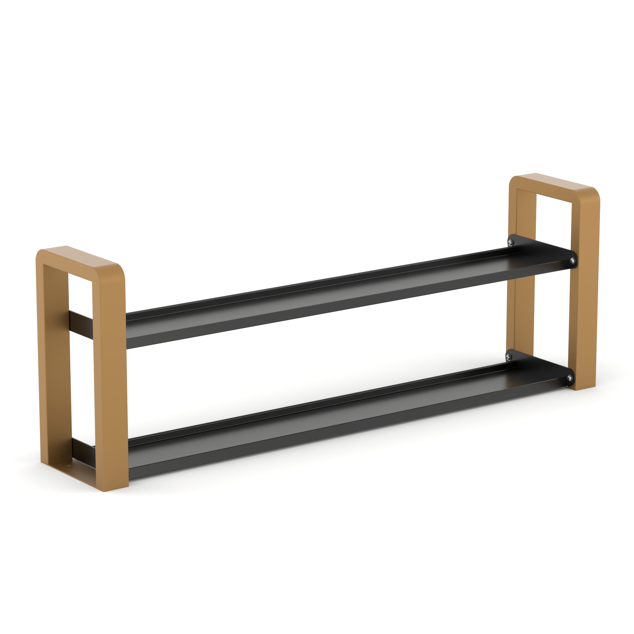 2 tier bronze kettlebell storage