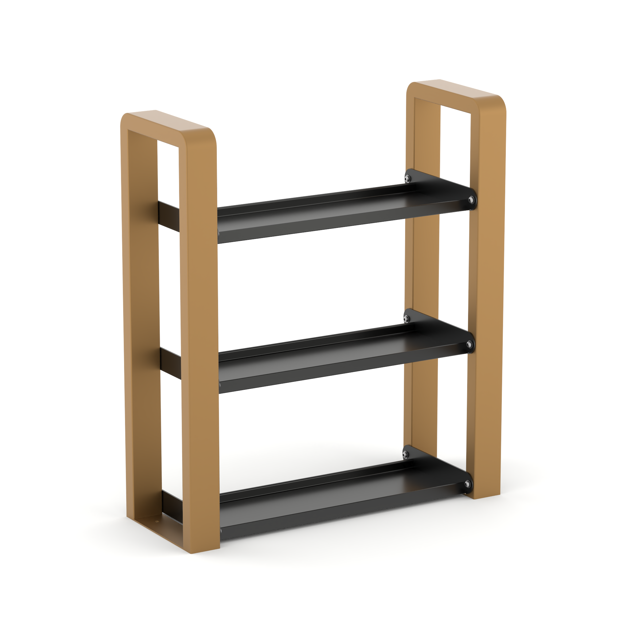 3 tier bronze kettlebell storage