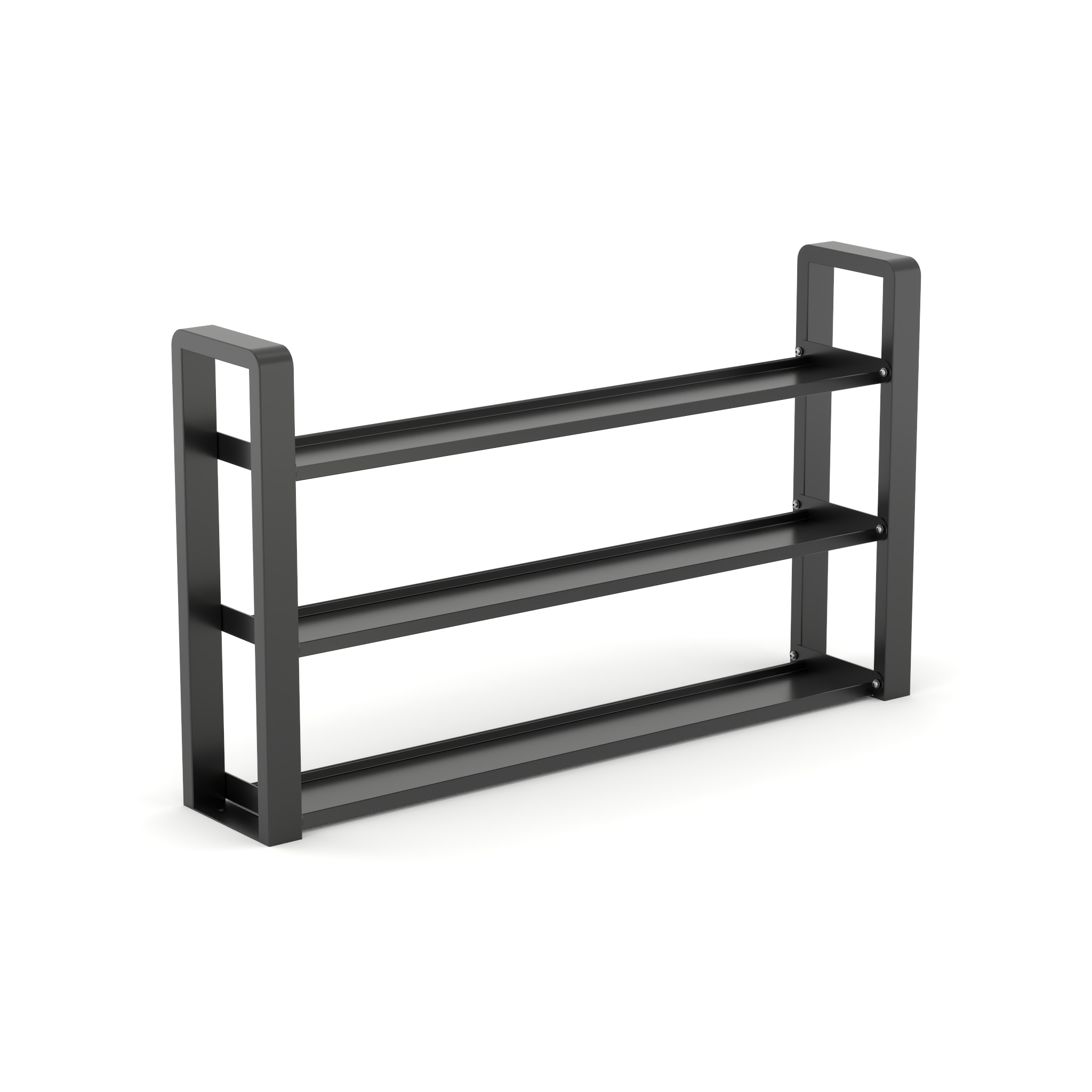 3 tier black kettlebell storage