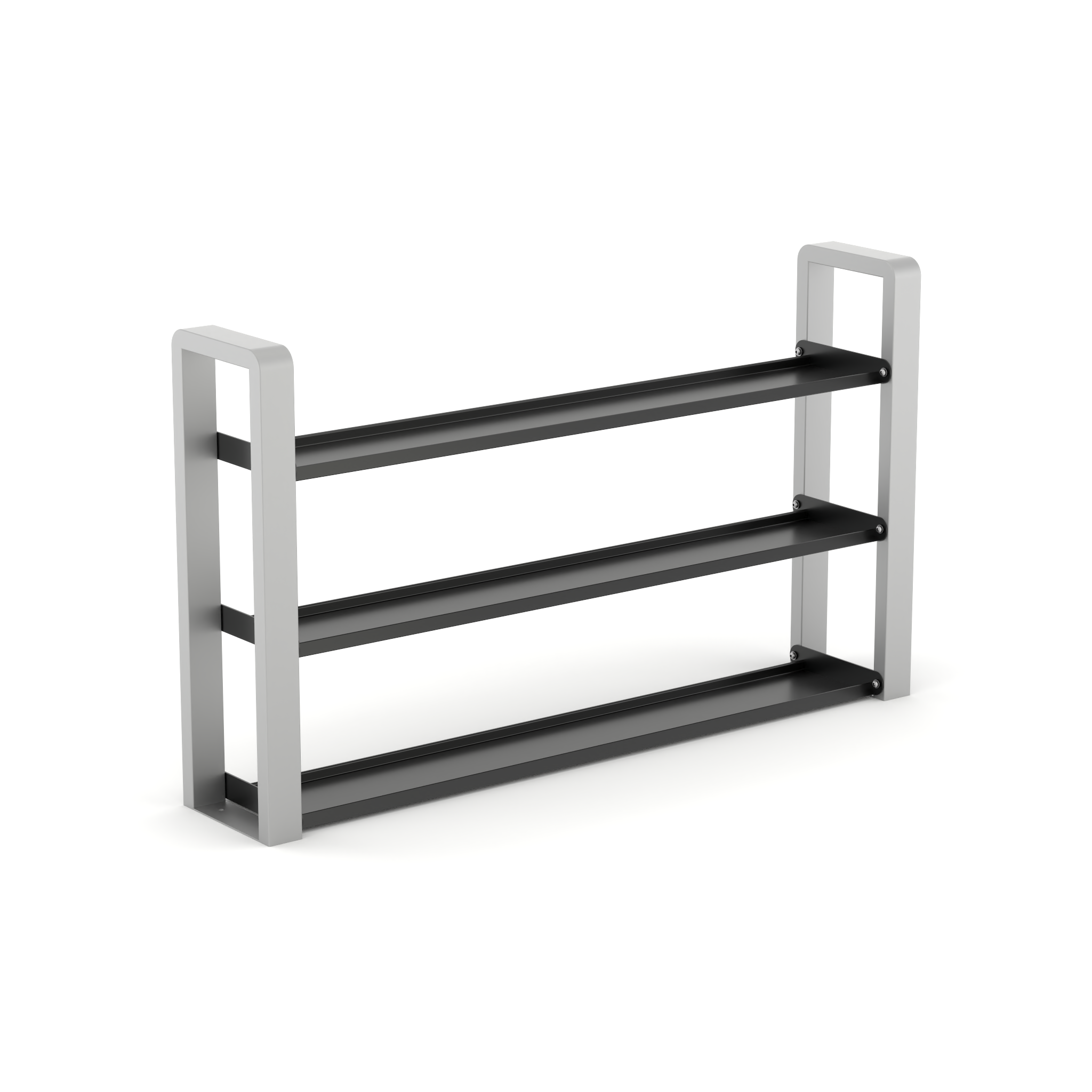 3 tier silver kettlebell storage