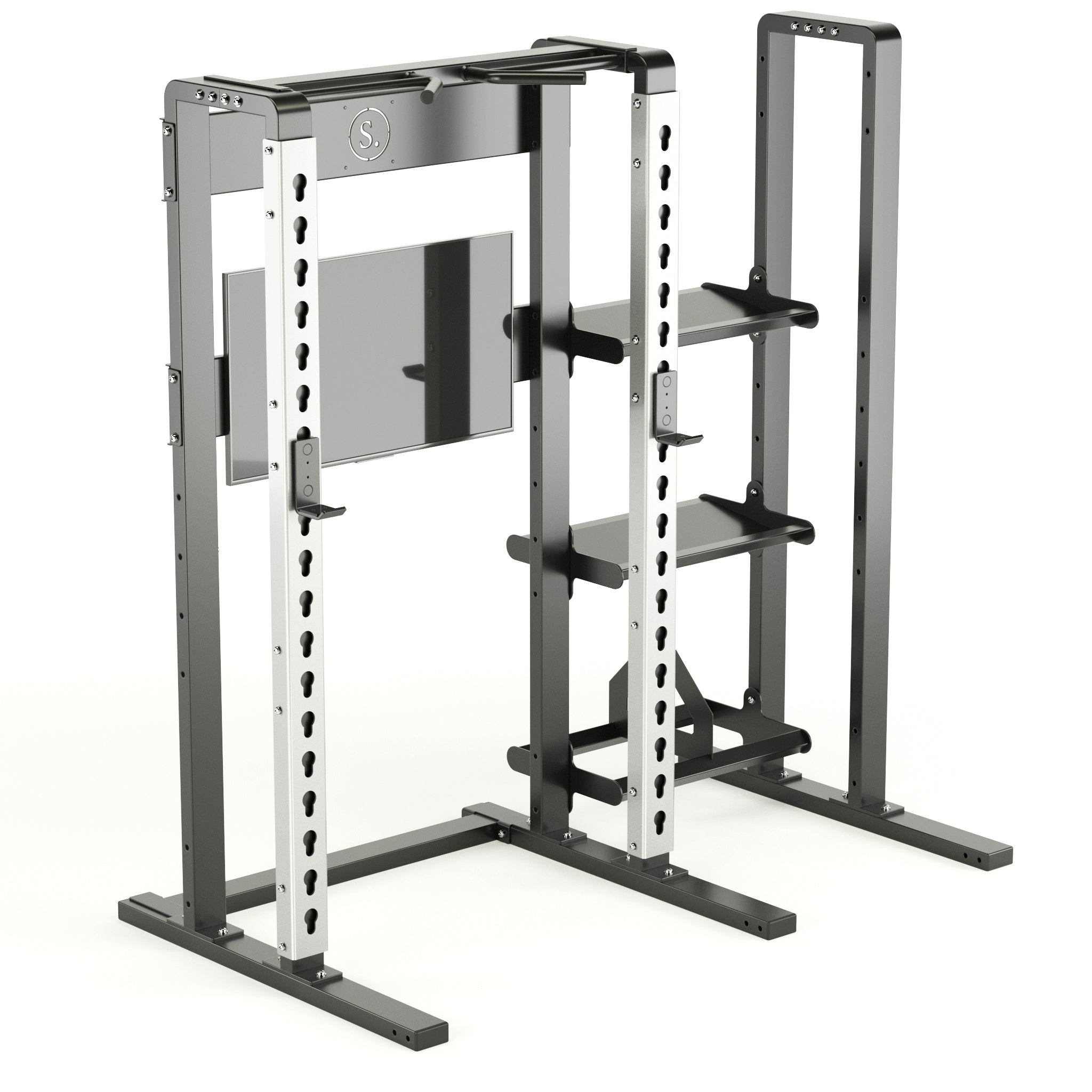Solo Half Rack Plus with compact storage in silver