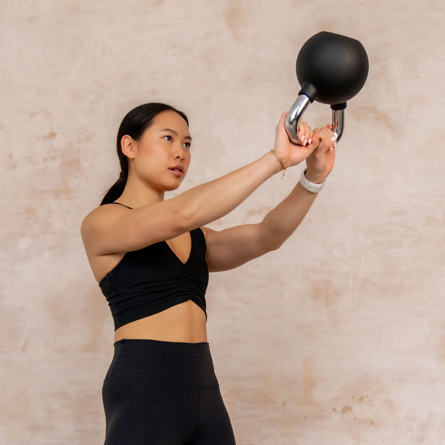 Premium Rubber Coated Kettlebell (Black)