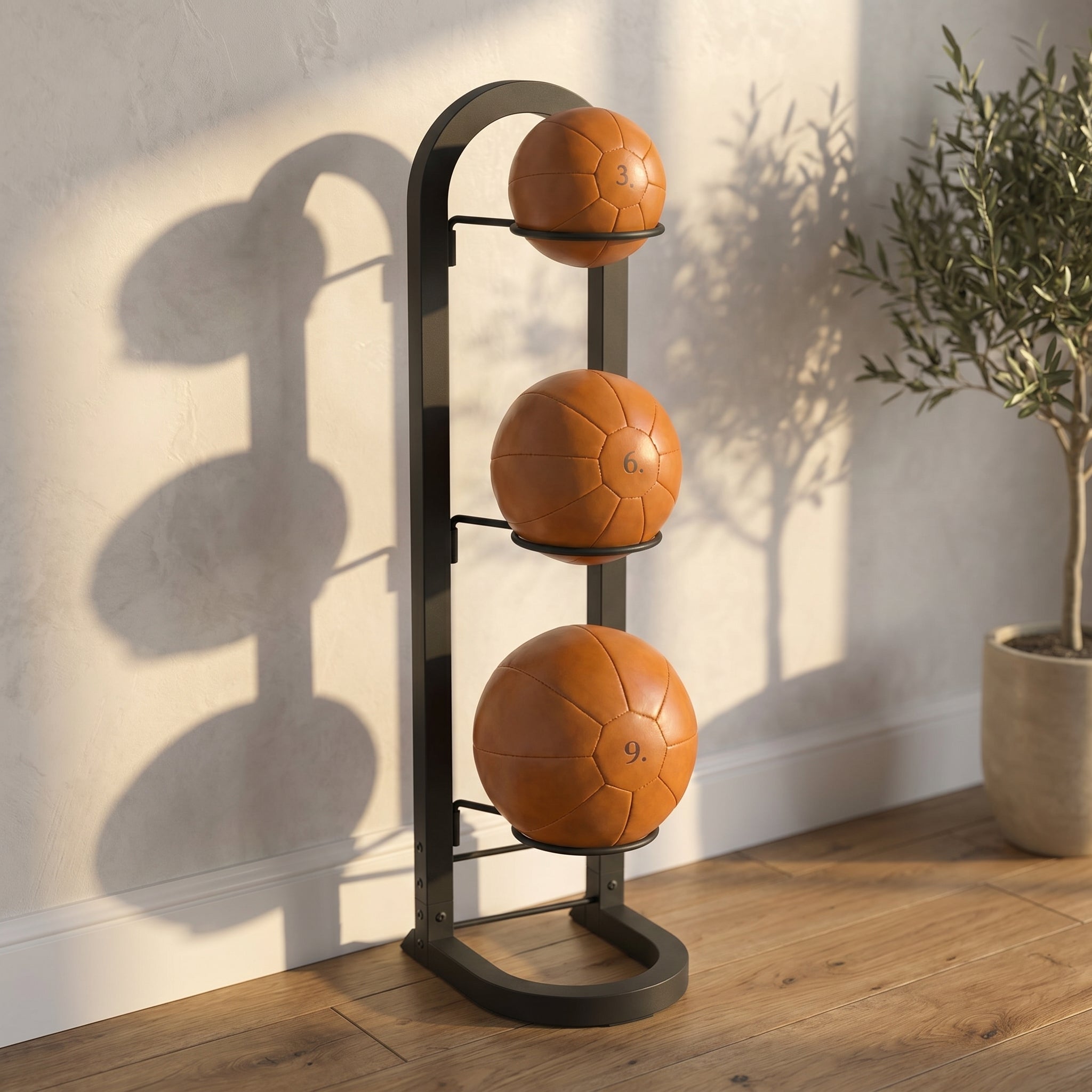 Solo 3-Ball Medicine Ball Rack