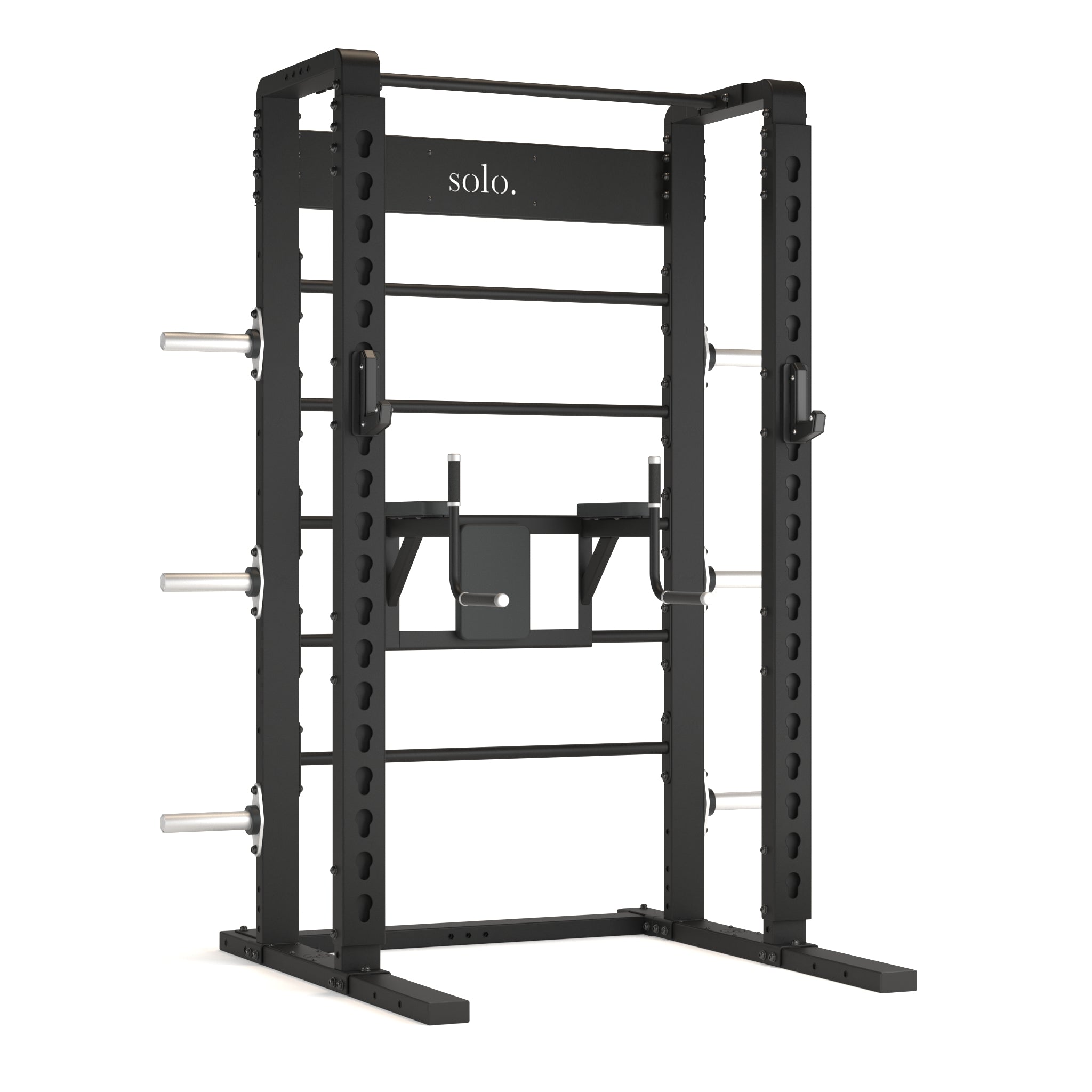 Solo Half Squat Rack with Wall Bars, Dip and Leg Raise