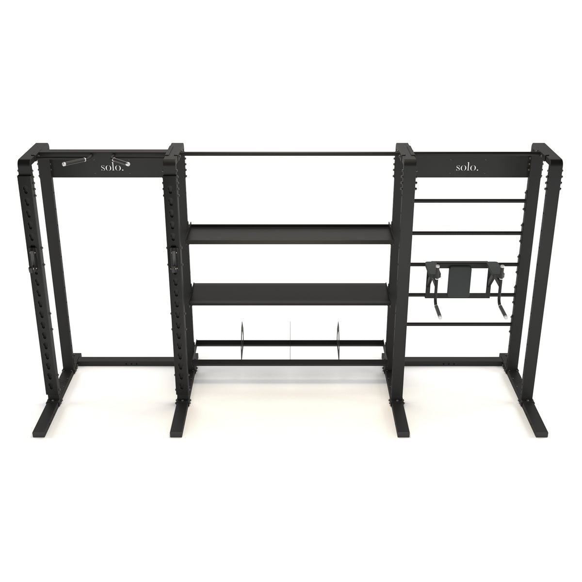 Solo Training System | Squat Rack and Storage with Leg Raise and Dip
