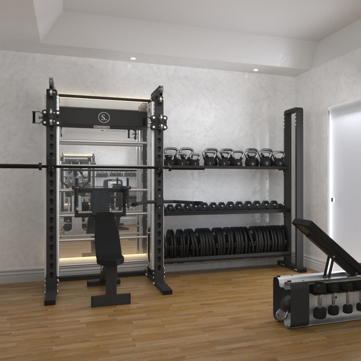 Solo Half Rack with Storage | Half Squat Rack with Home Gym Storage