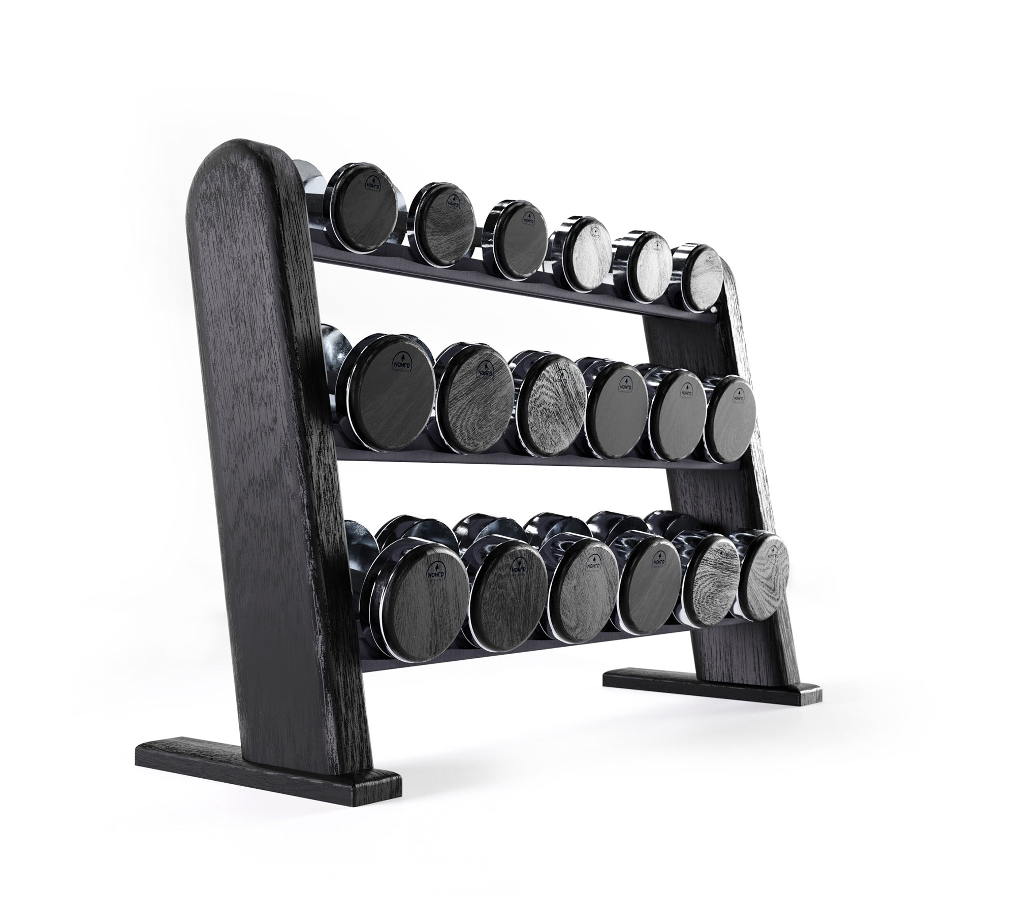 NOHRD Dumbbell Set - Premium Wood Finish