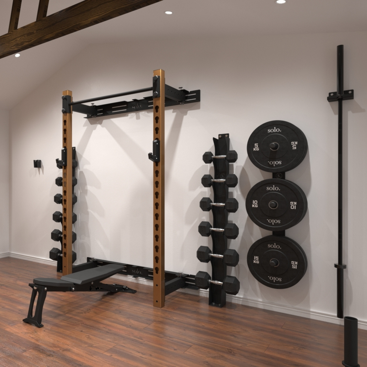 Solo Wall Mounted Folding Squat Rack | UK Made Folding Power Rack