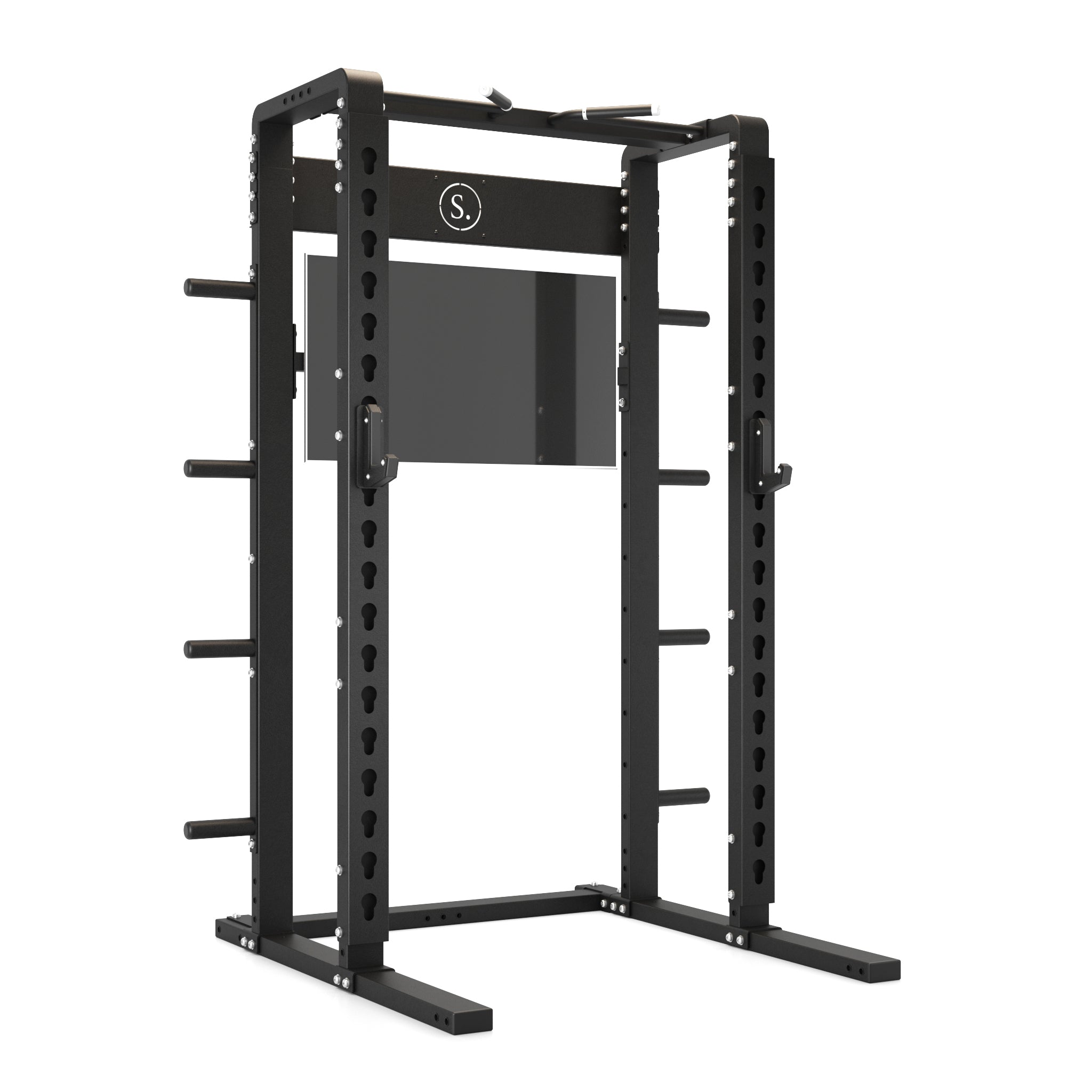 Solo Squat Rack Plus with weight horns in bronze