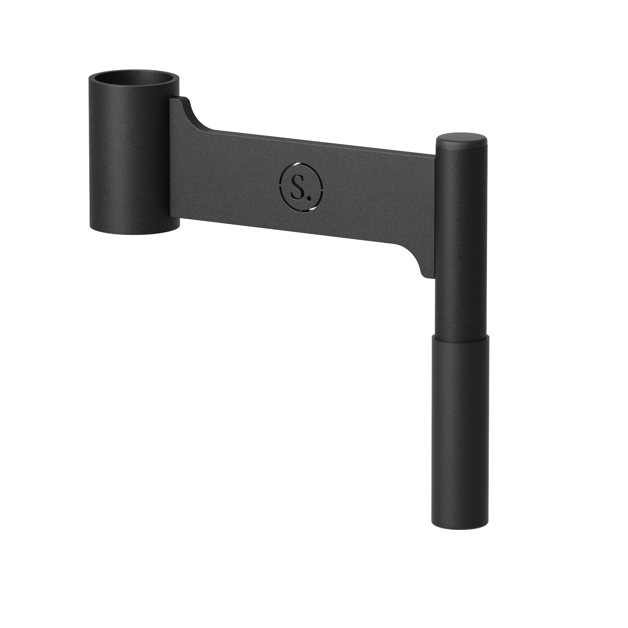 single all black landmine handle with rubber grip