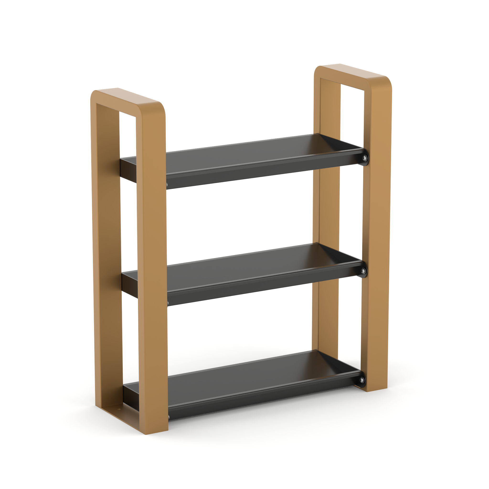 3 tier bronze dumbbell storage