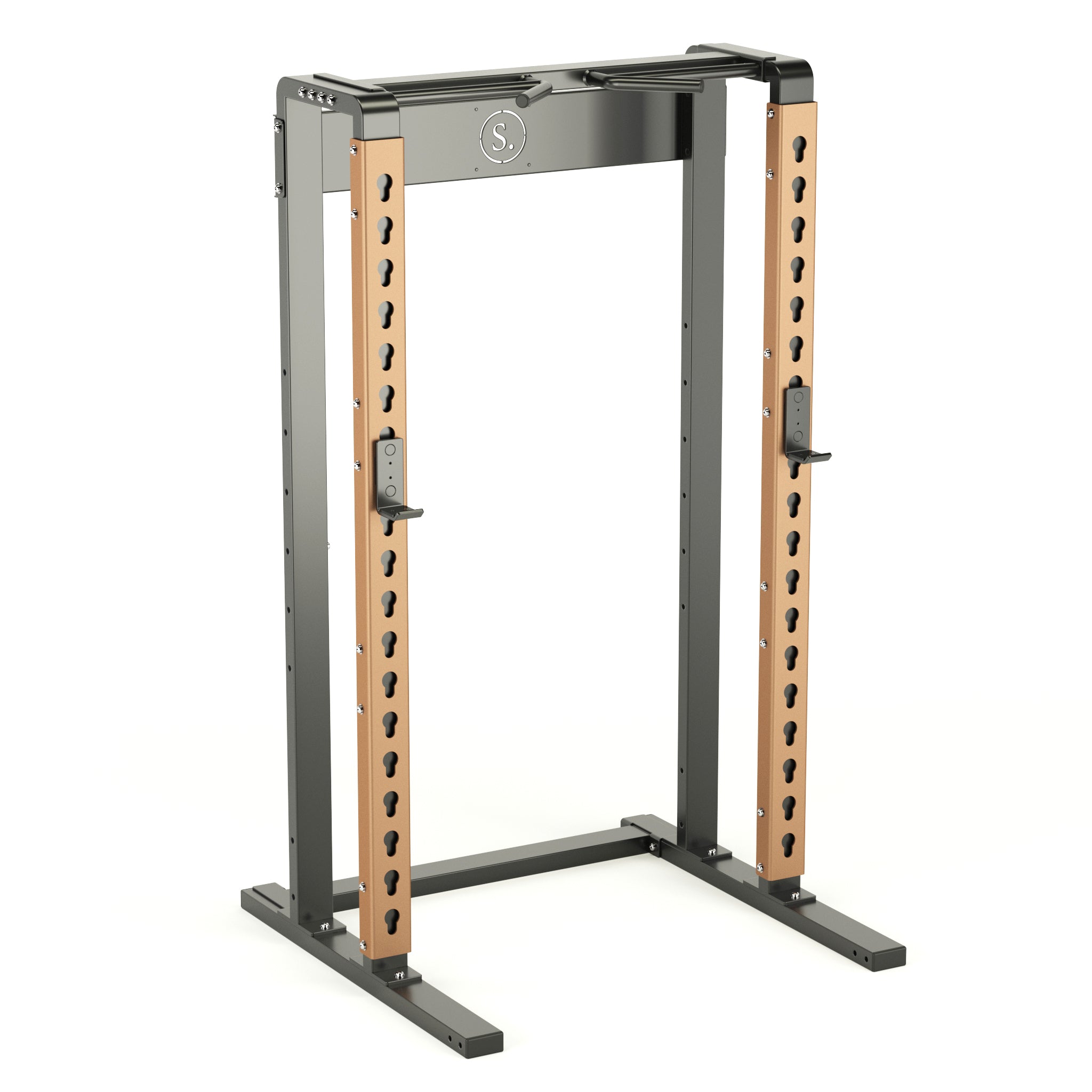 Solo Squat Rack in bronze with multi-grip pull-up