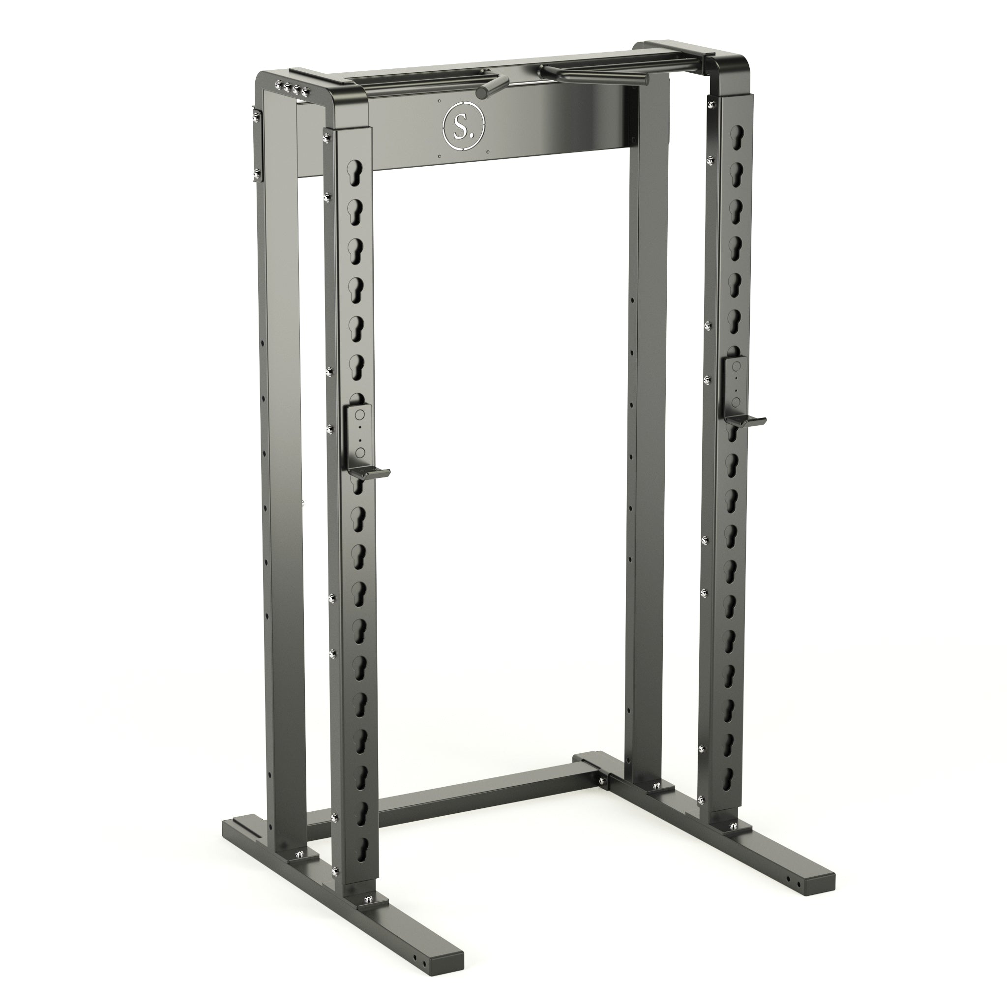 Solo Squat Rack in black with multi-grip pull-up