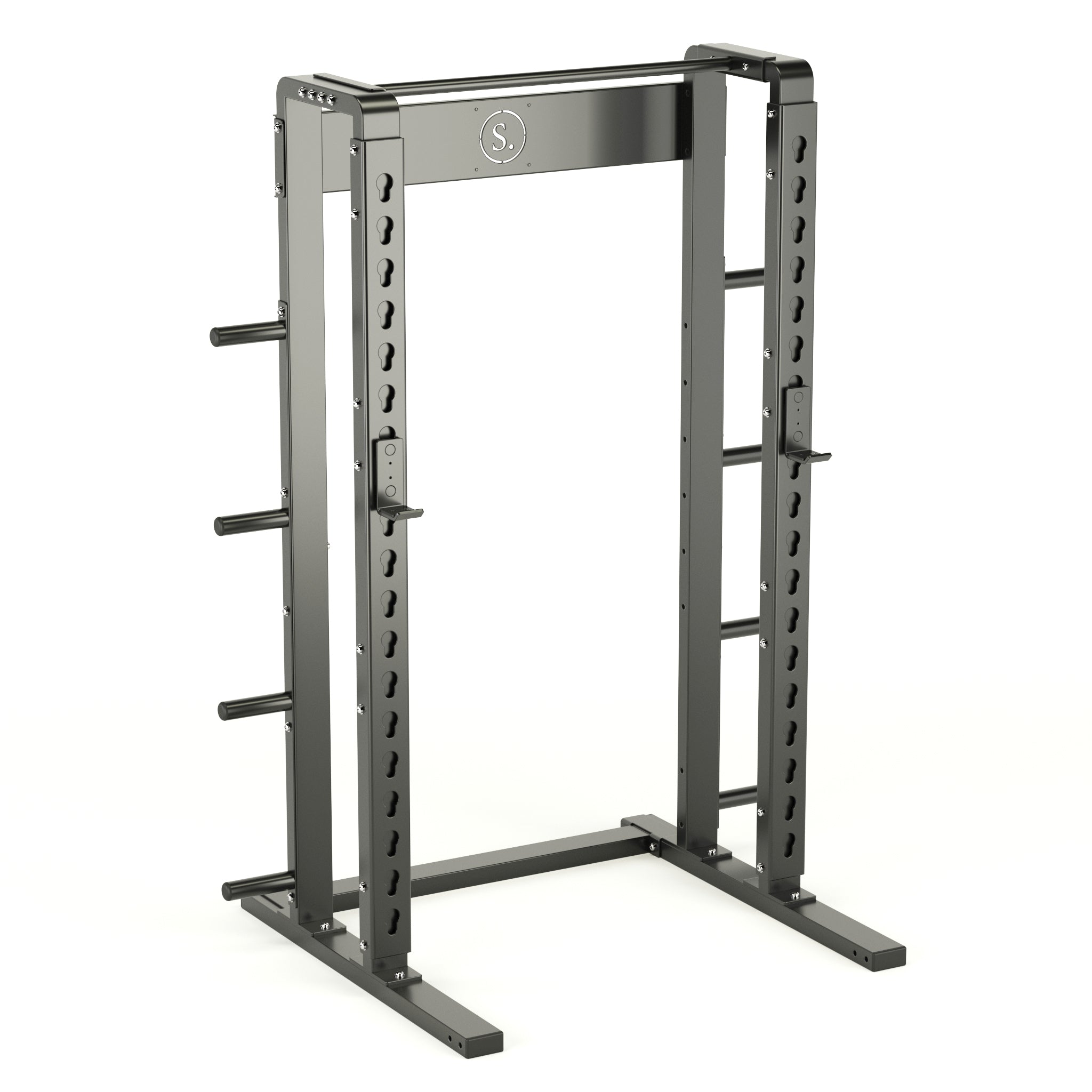 Squat rack with spotter arms online uk