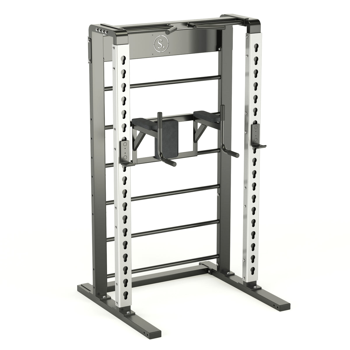 Solo Half Squat Rack with Wall Bars | Leg Raise and Dip Station