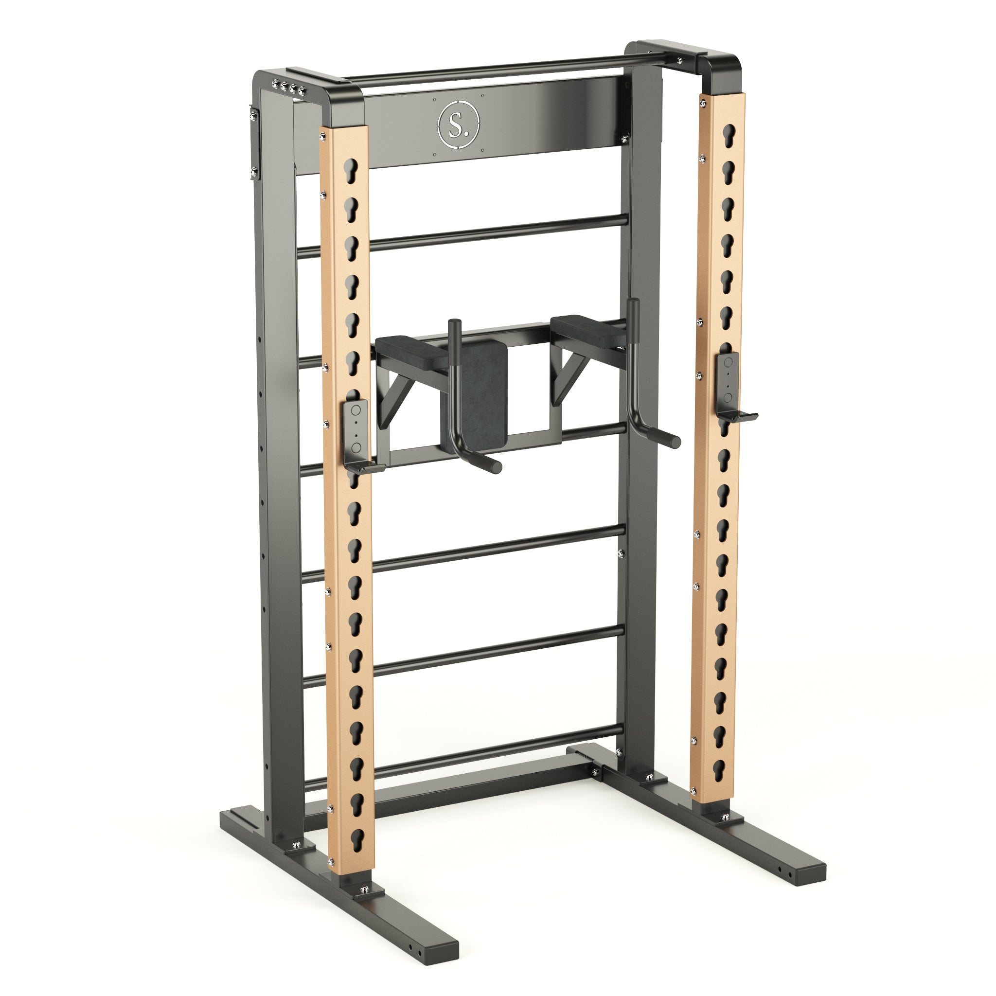 Solo Half Squat Rack with Wall Bars, Dip and Leg Raise