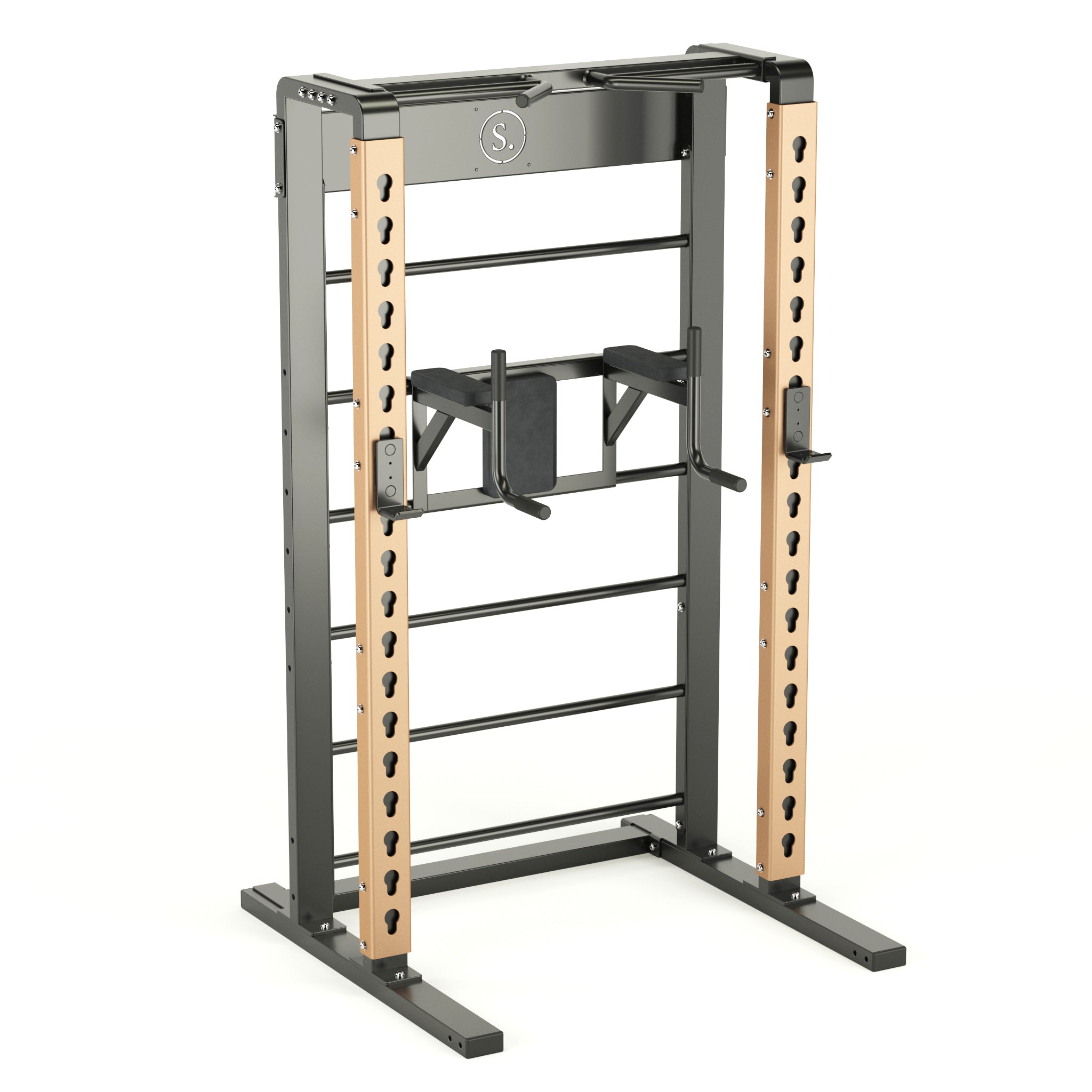 Solo Half Squat Rack with Wall Bars, Dip and Leg Raise