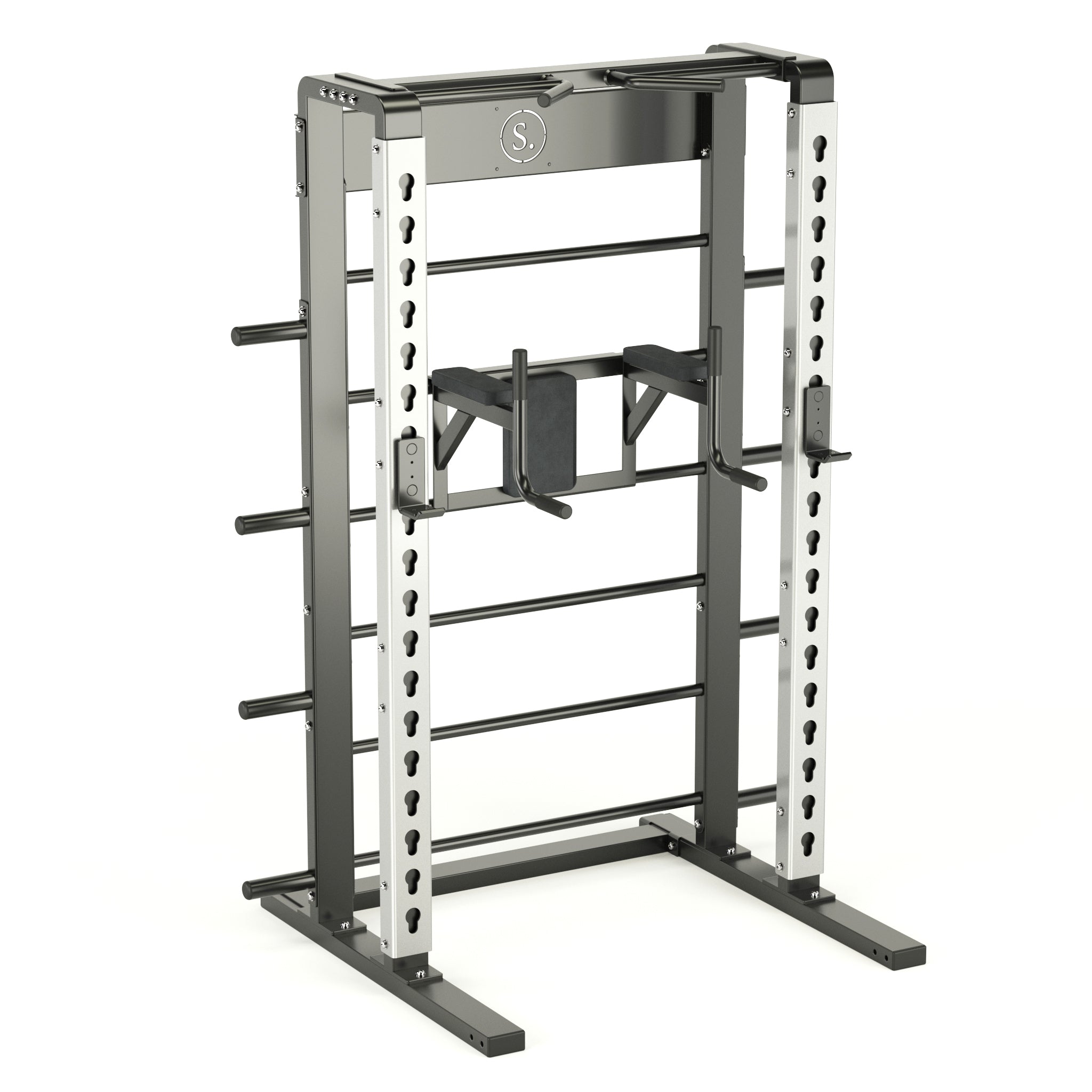 Solo Half Squat Rack with Wall Bars, Dip and Leg Raise