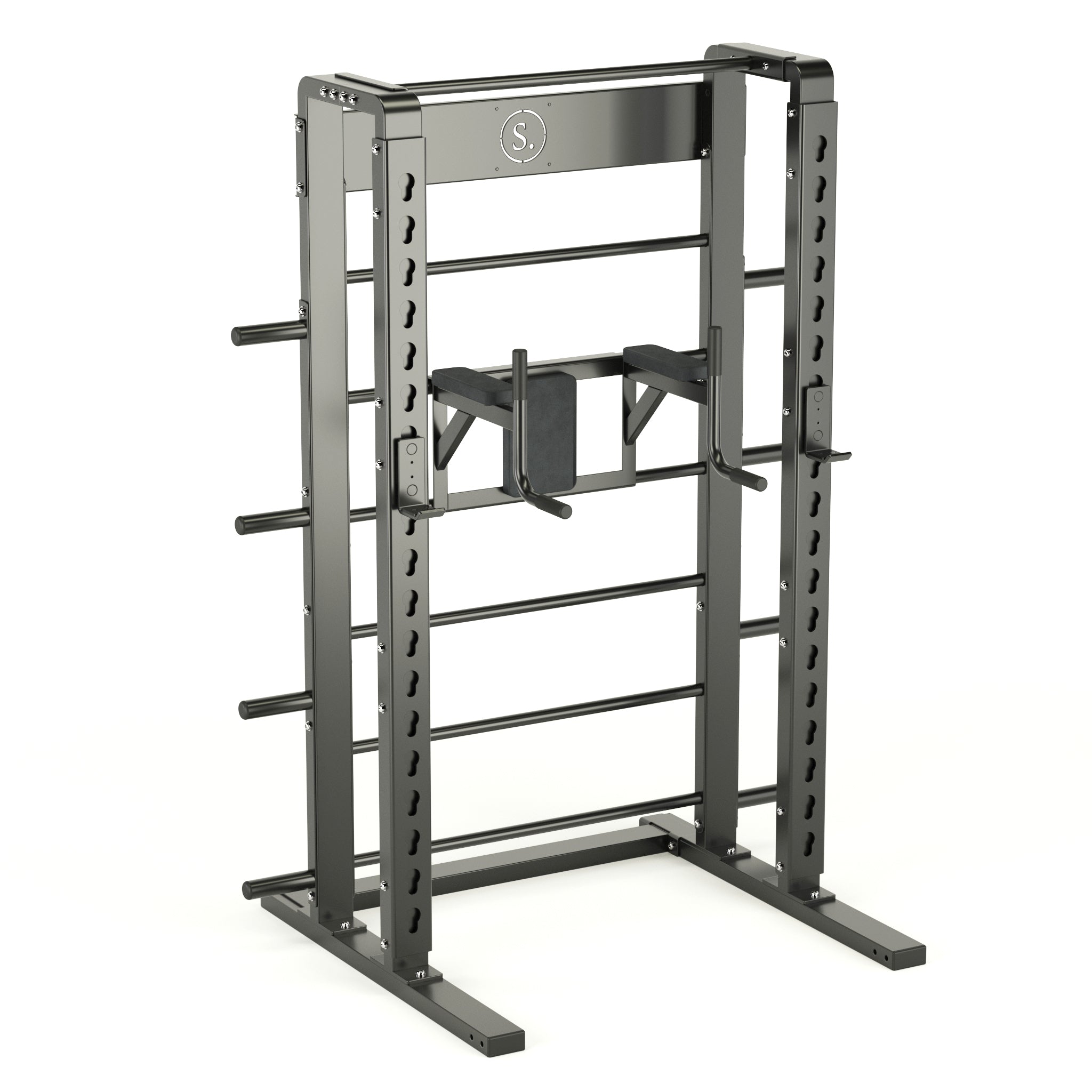 Solo Half Squat Rack with Wall Bars, Dip and Leg Raise