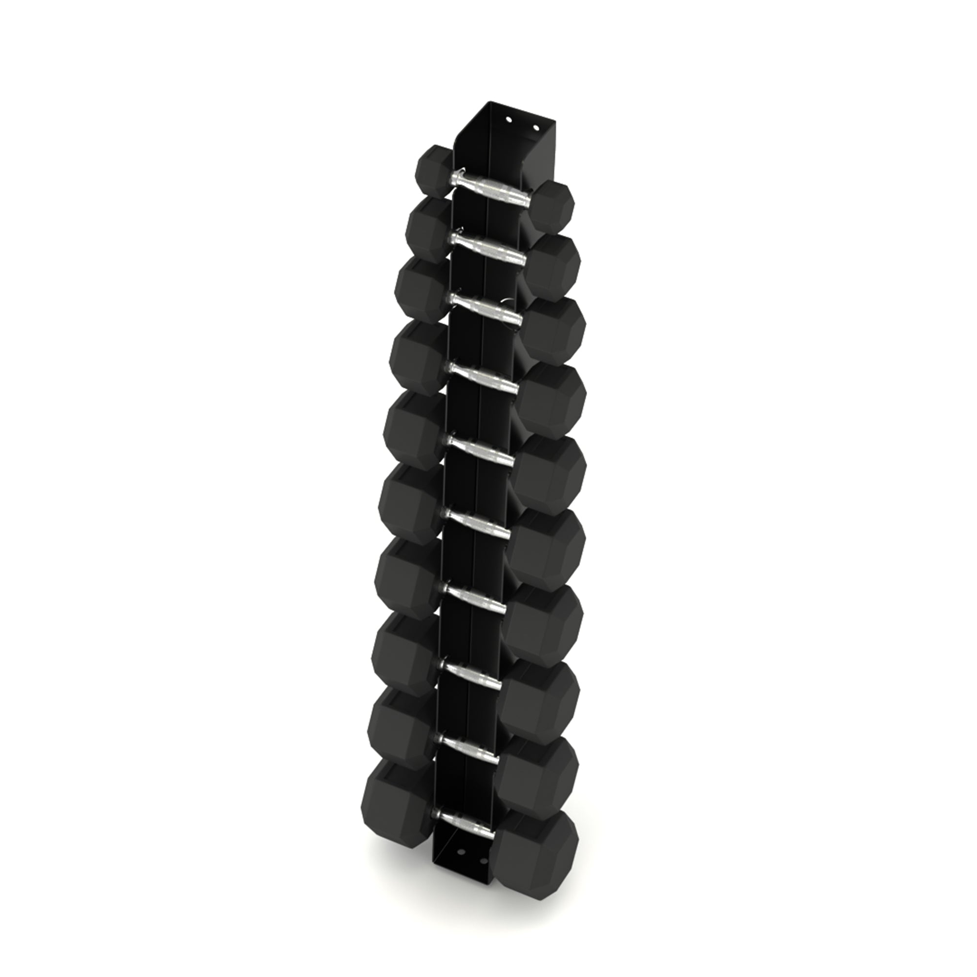 Wall Mounted Angled Dumbbell Storage Rack (Up to 25kg)
