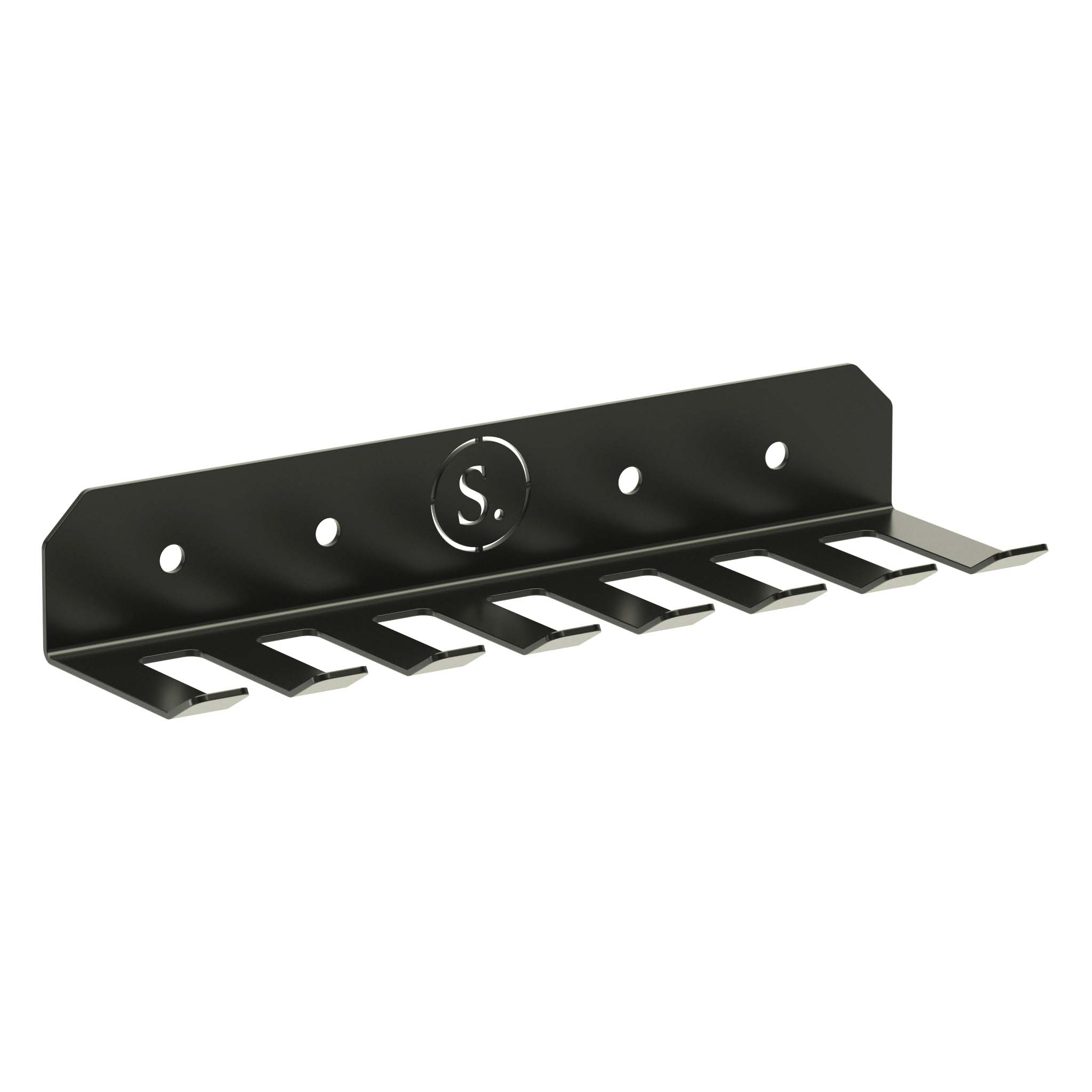 black wall hanger with prongs to hang resistance bands