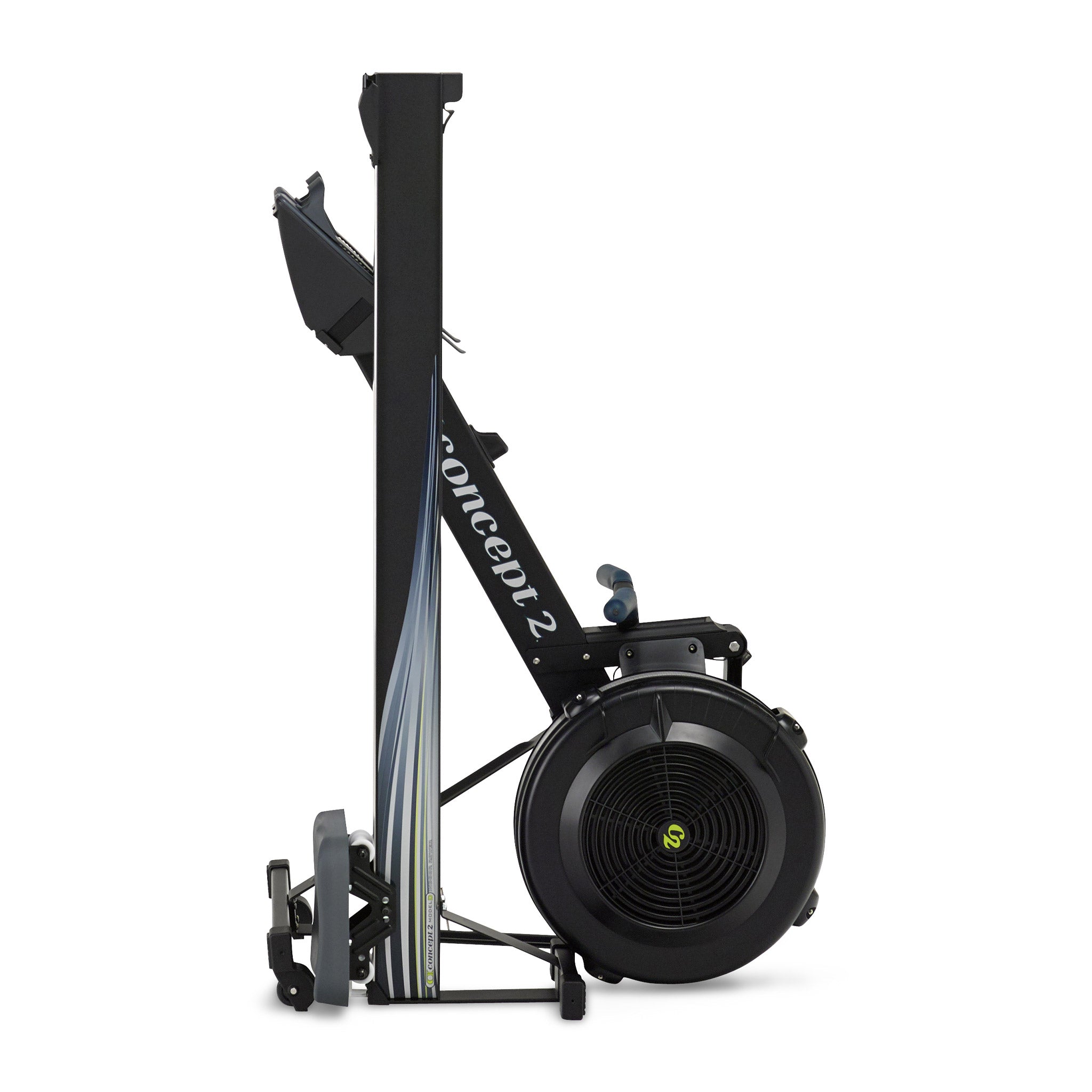 dismantled view of a concept 2 model d rowing machine in black