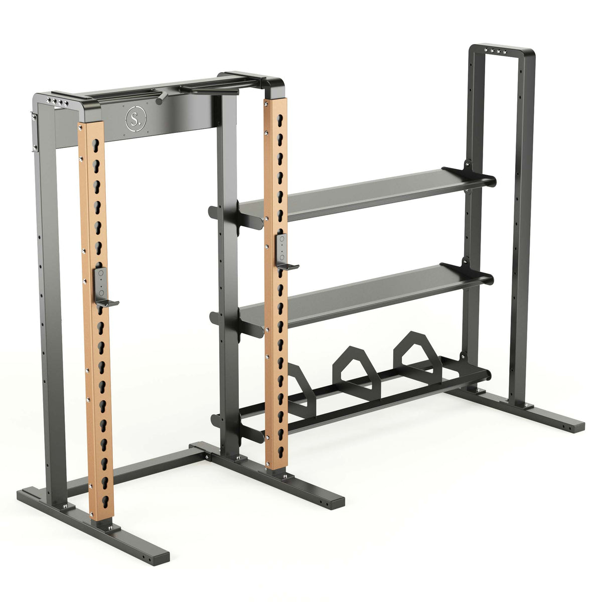 Solo Half Rack with Storage | Half Squat Rack with Home Gym Storage