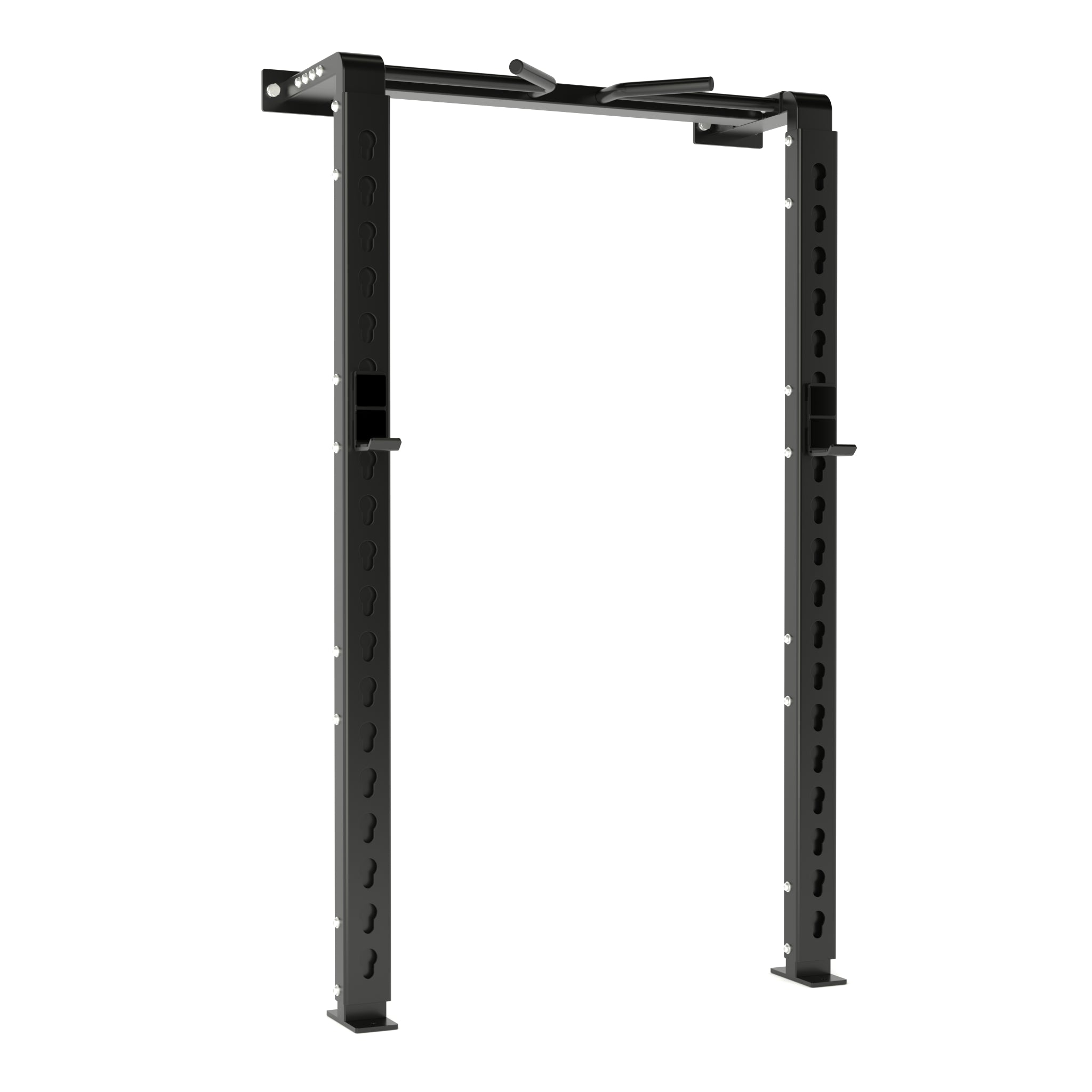 black wall mounted rack with multi-grip