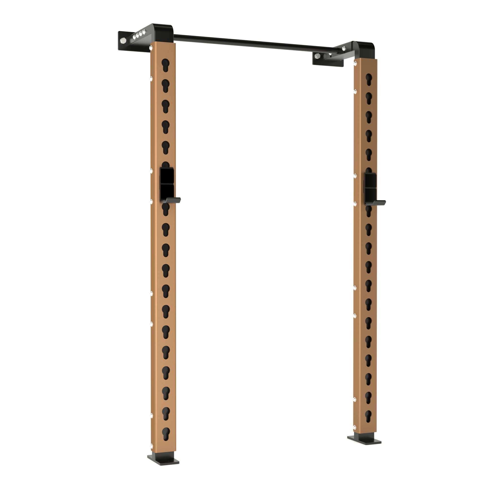 bronze wall mounted rack with single-bar pull-up